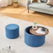Nesting Ottomans, Round Coffee Table & Bench With Tray (Set of 2)
