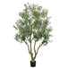 Tall Artificial Olive Tree Large Faux Potted Tree With Natural Trunk And Lifelike Olive Leaves And Fruit - Green