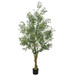 Tall Artificial Olive Tree Large Faux Potted Tree With Natural Trunk And Lifelike Olive Leaves And Fruit - Green