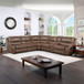Lehi - 6 Piece Manual Reclining Sectional - Dark Brown
