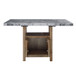 Grayson - Marble Top Counter Table - Gray / Light Brown