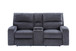 Lovell - Power Console Loveseat - Dark Gray