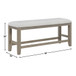 Lily - Counter Bench - Greige