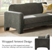 Werts Modern 84" Curved Chenille Sofa