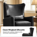 Alexis Transitional Faux Leather Manual Recliner with Wingback Design