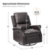 Jazm Faux Leather Swivel Rocker Manual Recliner