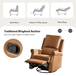 Jazm Faux Leather Swivel Rocker Manual Recliner