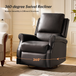 Jazm Faux Leather Swivel Rocker Manual Recliner
