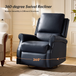 Jazm Faux Leather Swivel Rocker Manual Recliner