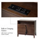 Peter 3-Drawer 28 in. W Nightstand with Charging Station