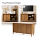 Alex Transitional Solid Wood 63"Wide 4 Door Sideboard