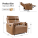 Nicola Faux Leather Oversized Manual Recliner with High-density Foam Cushions