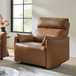 Nicola Faux Leather Oversized Manual Recliner with High-density Foam Cushions RCMN1382 by Karat Home