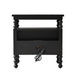Ginny Traditional 26 in. Tall 1-Drawer Nightstand with Charging Station