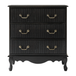 Kaybri Transitional 28"W 3-Drawer Solid Wood Fluted Chest with Built-In Power Outlet