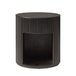 Falko 19.75 in. Round Wood End Table with Fluted Detailing