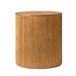 Falko 19.75 in. Round Wood End Table with Fluted Detailing