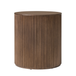 Falko 19.75 in. Round Wood End Table with Fluted Detailing