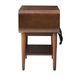 Palig 24"Tall Mid-Century Modern 2-Drawer Solid Wood Veneer with Built-In Charging End Table