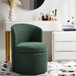 Chrysten Modern Channel-Tufted Backrest Dining Chair with Wheels