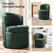 Chrysten Modern Channel-Tufted Backrest Dining Chair with Wheels