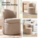 Chrysten Modern Channel-Tufted Backrest Dining Chair with Wheels