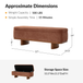 Chery 57" W. Contemporary Bench with Hidden Storage Compartment