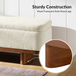 Chery 57" W. Contemporary Bench with Hidden Storage Compartment