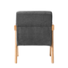 Odemaris Polyester Arm Chair with Curved Wood Arms
