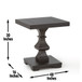 Dory - Square End Table - Ebony