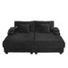 Modern Chaise Sofa With Adjustable Backrest, Cup Holders, Phone Holder & Storage Compartments For Living Room