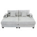 Modern Chaise Sofa With Adjustable Backrest, Cup Holders, Phone Holder & Storage Compartments For Living Room