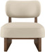 Vetra - Vegan Leather Upholstered Accent Chair With Brown Base