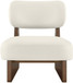 Vetra - Vegan Leather Upholstered Accent Chair With Brown Base