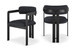 Aurum - Vegan Leather Upholstered Dining Chair With Graphite Black Base (Set of 2)