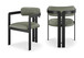 Aurum - Vegan Leather Upholstered Dining Chair With Graphite Black Base (Set of 2)