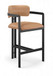 Aurum - Vegan Leather Upholstered Counter Stool With Graphite Black Base