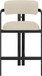 Aurum - Vegan Leather Upholstered Counter Stool With Graphite Black Base