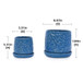 Ceramic Flowerpot, 7" Planter For Patio, Garden, Windowsill (Set of 2) - Antique Navy Blue
