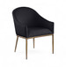 Ferro - Upholstered Dining Arm Chair With Brushed Gold Legs