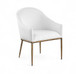 Ferro - Upholstered Dining Arm Chair With Brushed Gold Legs