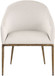 Ferro - Upholstered Dining Arm Chair With Brushed Gold Legs