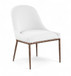Ferro - Upholstered Dining Side Chair With Brushed Bronze Legs