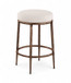 Ferro - Upholstered Backless Counter Stool With Brushed Bronze Base
