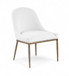 Ferro - Upholstered Dining Side Chair With Brushed Gold Legs