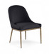 Ferro - Upholstered Dining Side Chair With Brushed Gold Legs