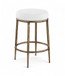 Ferro - Upholstered Backless Counter Stool With Brushed Gold Base