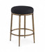 Ferro - Upholstered Backless Counter Stool With Brushed Gold Base