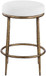 Ferro - Upholstered Backless Counter Stool With Brushed Gold Base