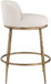 Ferro - Upholstered Counter Stool With Brushed Gold Base